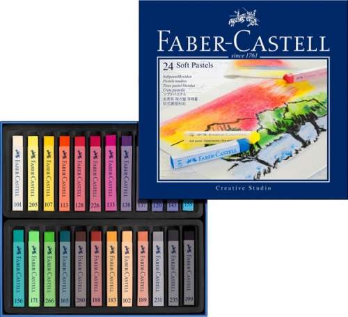 Měkké pastelové křídy Faber-Castell, 12 ks