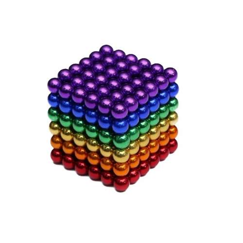 Magnetické kuličky 5 mm - 6 barev 216 ks