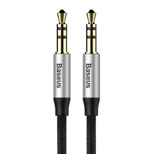 Audio kabel Baseus Yiven 3.5 samec Audio M30 1.5M Silver+ Black
