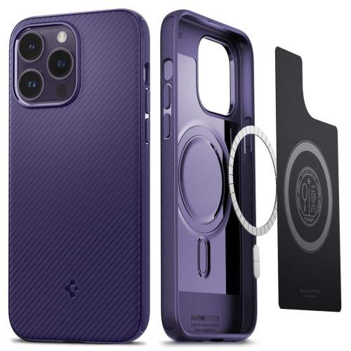 Pouzdro Spigen Mag Armor MagFit Apple iPhone 14 Pro - Deep Purple