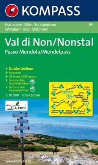 Mapa Val di Non / Nonstal Kompass 1: 50 tis.
