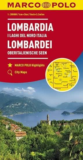 Itálie č.2 - Lombardie mapa 1:200T [Mapy, Atlasy]