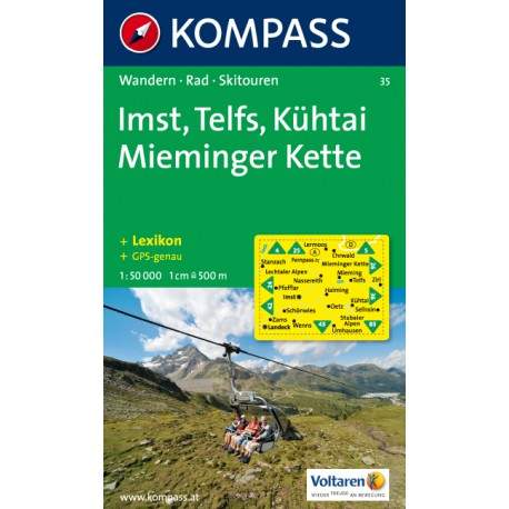 Imst, Telfs, Kühtai - mapa Kompass č.35 - 1:50t /Rakousko/