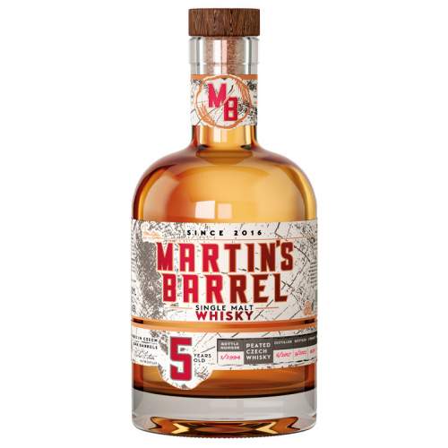 MARTIN´S BARREL 5YO single malt peated whisky 43,3% 0,7L (holá láhev)