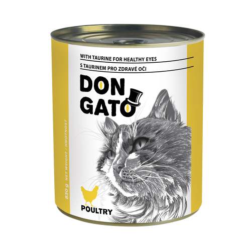 DON GATO konzerva kočka – drůbeží 6×850 g
