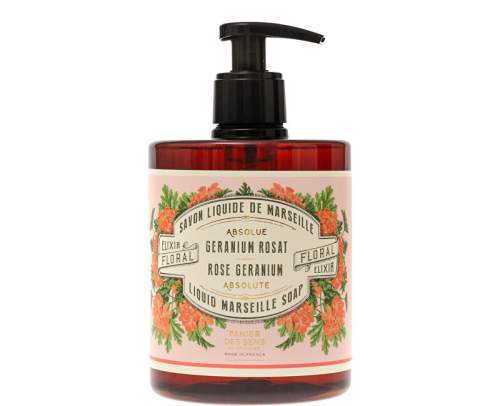 Panier des Sens Tekuté mýdlo Rose Geranium (Liquid Marseille Soap) 500 ml