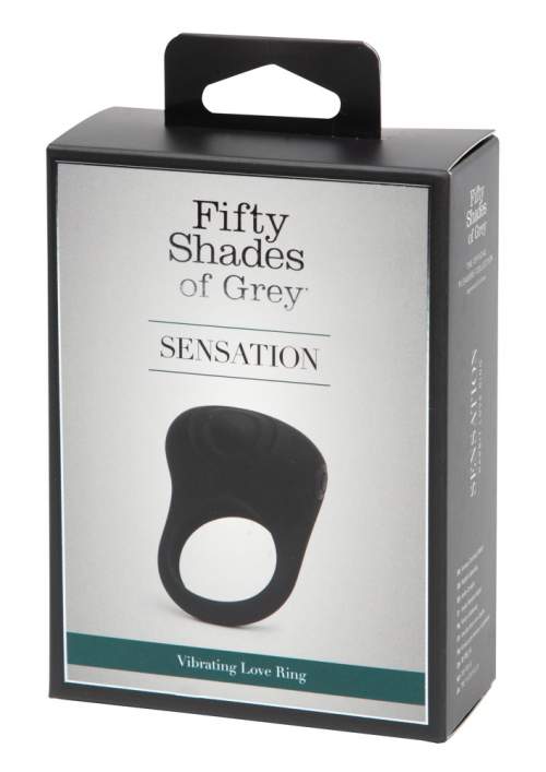 Padesát odstínů šedé - nabíjecí vibrační kroužek na penis Sensation (černý)