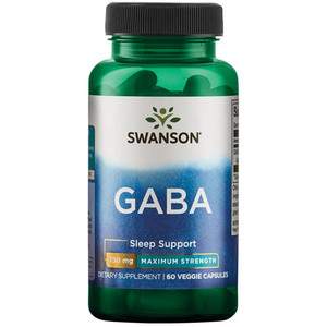 Swanson Health Products Swanson GABA, 750 mg x 60 rostlinných kapslí