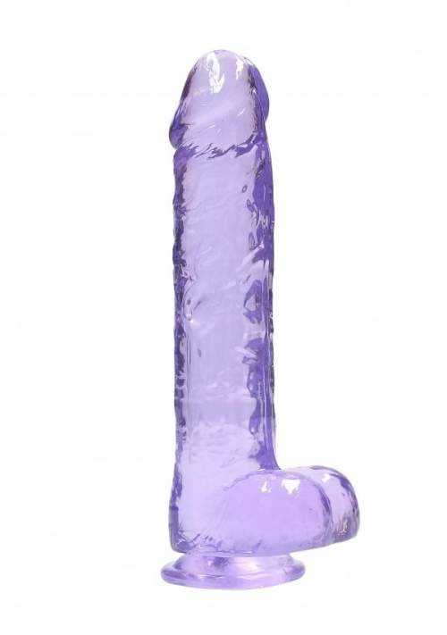 Realrock gelové dildo s přísavkou 28 cm fialové