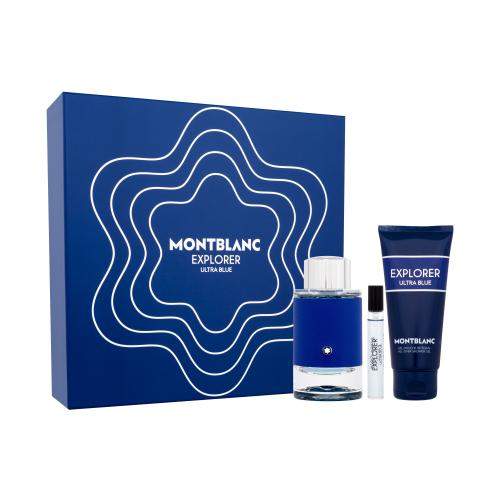 Montblanc Explorer Ultra Blue sada parfémovaná voda 100 ml + parfémovaná voda 7,5 ml + sprchový gel 100 ml pro muže