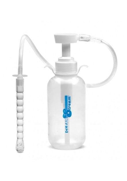 CleanStream Pump Action Enema Bottle with Nozzle, anální sprcha a aplikátor lubrikačního gelu