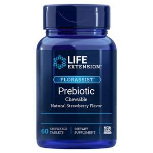 Life Extension FLORASSIST® Prebiotic Jahoda, 60 ks, žvýkací tablety