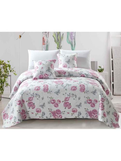Edoti Quilted bedspread with roses Calmia