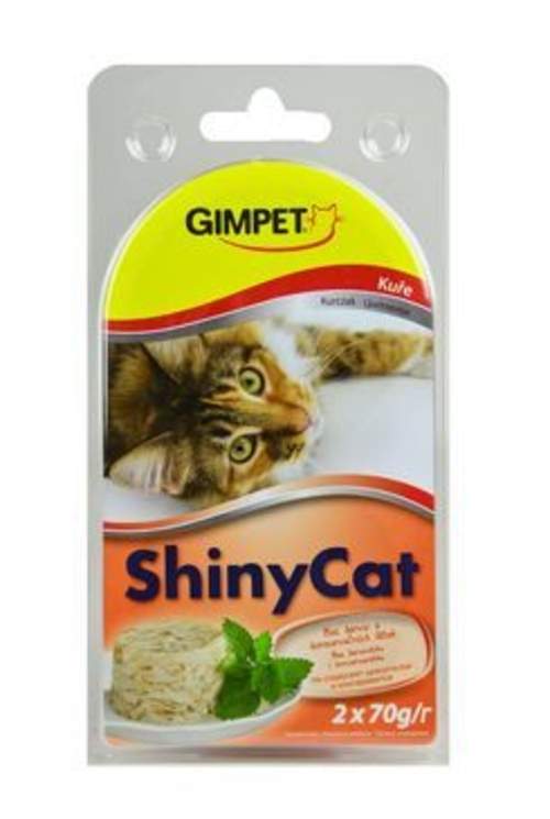 GimCat ShinyCat v želé, 24 x 70 g Kuře