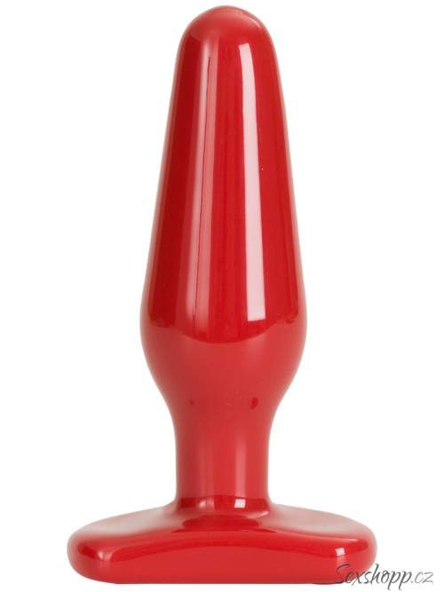 Doc Johnson Red Boy Medium Butt Plug, červený anální kolík 14,5 x 4 cm
