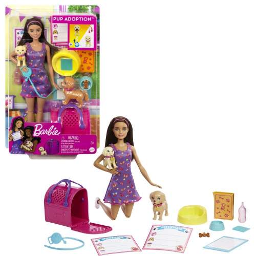 Mattel Barbie Panenka s pejsky HKD86