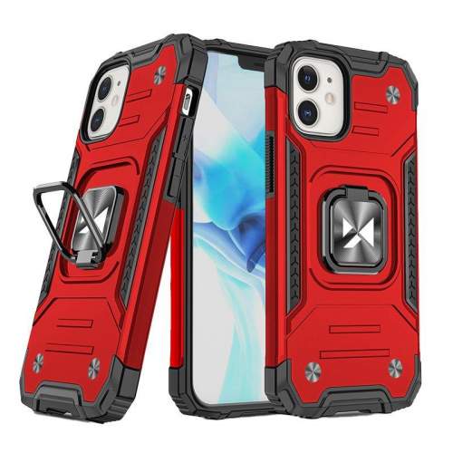 Wozinsky Ring Armor pro iPhone 14 Plus pancéřový kryt magnetický držák kroužek červený