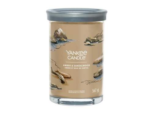 YANKEE CANDLE Amber &amp; Sandalwood svíčka 567g / 5 knotů (Signature tumbler velký )