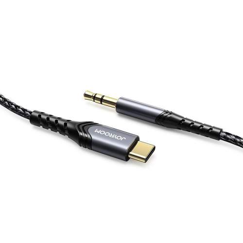 Joyroom stereo audio AUX cable 3,5 mm mini jack - USB Type C pro smartphone 2 m černá (SY-A03)