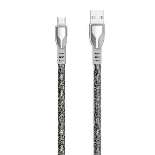 Dudao Zinc Alloy kabel USB Micro USB 5A 1m šedý