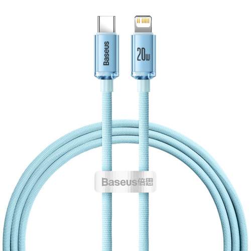 Baseus Crystal Shine odolný opletený kabel USB-C Lightning PD 20W 1,2m blue