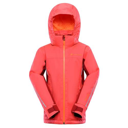 Dětská lyžařská bunda Alpine Pro s membránou PTX GAESO - oranžová / 140/146