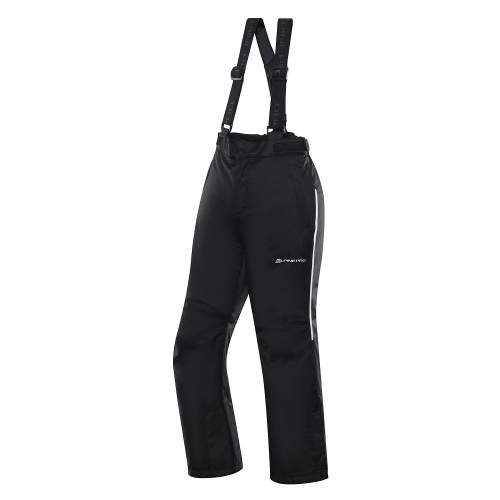 Alpine Pro LERMONO Dětské lyžařské kalhoty s PTX membránou - černá / 104/110