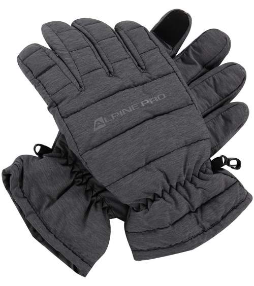 Alpine Pro Unisex rukavice LEZET tmavě šedá L