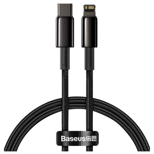 Baseus Tungsten Gold rychlonabíjecí / datový kabel USB-C na Lightning PD 20W 1m, černá CATLWJ-01