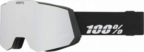 100% Snowcraft lyžařské sjezdové brýle Black/HiPER Silver Mirror