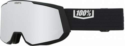 100% Snowcraft XL lyžařské sjezdové brýle Black/HiPER Silver Mirror