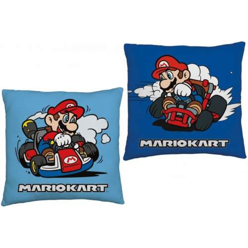 Halantex · Oboustranný polštář Super Mario - motiv Mario Kart - Nintendo Official licensed product - 40 x 40 cm