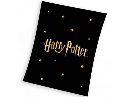 Carbotex · Coral fleece deka Harry Potter - motiv Gold Stars - 130 x 170 cm