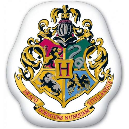 Carbotex · Tvarovaný 3D polštář Harry Potter - erb Hogwarts - 37 x 35 cm