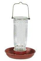 ZOLUX Krmítko venkovní GLASS sklo červená