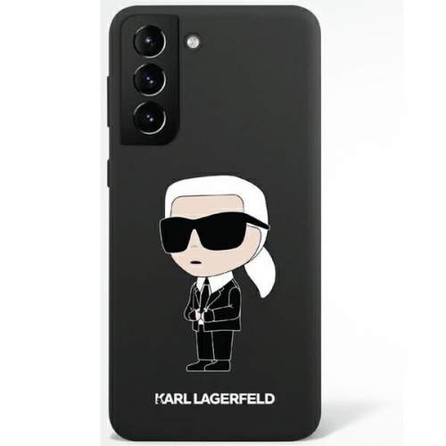 Karl Lagerfeld KLHCS23SSNIKBCK Samsung Galaxy S23 pevné pouzdro černé silikonové Ikonik