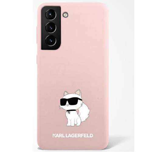 Karl Lagerfeld KLHCS23LSNCHBCP Samsung Galaxy S23 Ultra pevné pouzdro růžové silikonové chupette