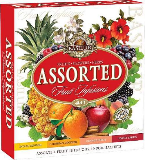 BASILUR Fruit Infusions Assorted dárková kolekce čajů 40 sáčků