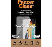 PanzerGlass ochranné sklo pro Samsung Galaxy S23+, celolepené s funkčním otiskem prstů, s instalačním rámečkem 7316
