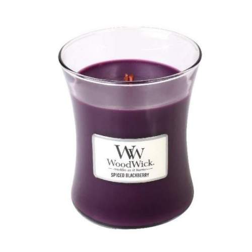 Aromatická svíčka váza, WoodWick Spiced Blackberry, hoření až 65 hod