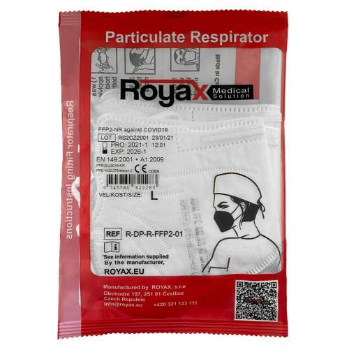ROYAX FFP2 respirátor bílý velikost L 5 ks