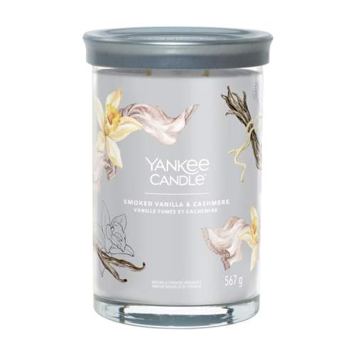 YANKEE CANDLE Smoked Vanilla &amp; Cashmere svíčka 567g / 5 knotů (Signature tumbler velký )