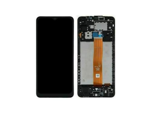 OEM LCD + dotyk + rámeček pro Samsung Galaxy A12, black (OEM)