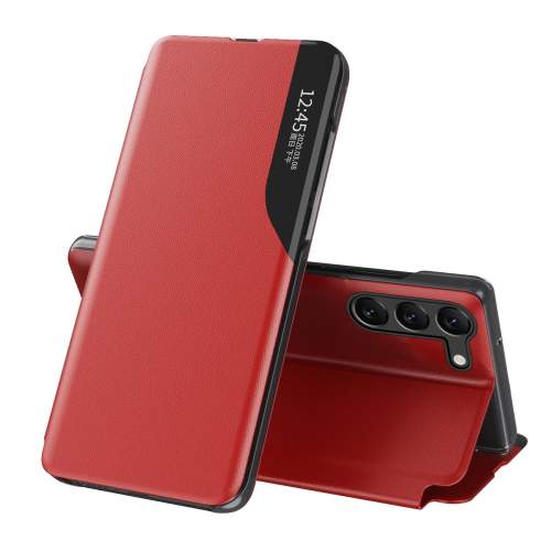 MG Eco Leather View knížkové pouzdro na Samsung Galaxy S23, červené