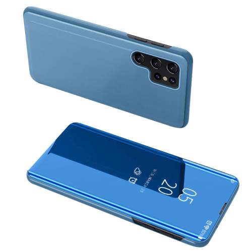 MG Clear View knížkové pouzdro na Samsung Galaxy S23 Ultra, modré