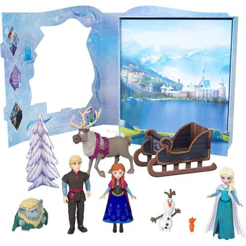 Disney Frozen Pohádkový příběh malé panenky Anna a Elsa s kamarády HLX04