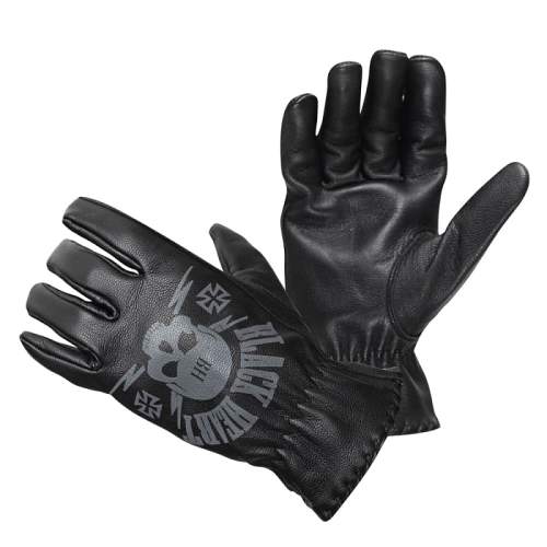 Kožené moto rukavice W-TEC Black Heart Skull Gloves  camel  XL