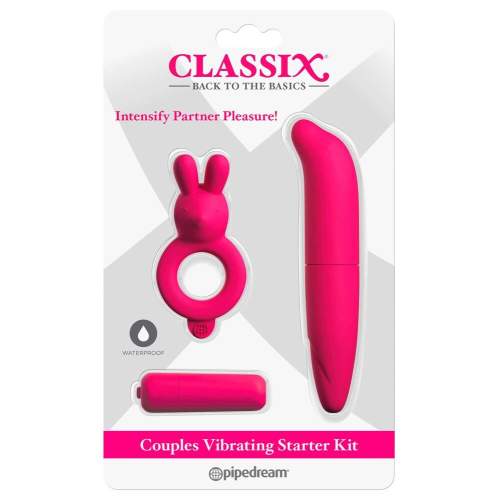 Classix - waterproof, vibrator set - 3 parts (pink)