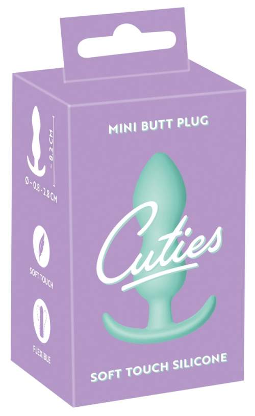 Cuties Mini Butt Plug - silicone anal dildo - mint (2.3cm)