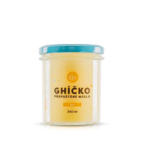 Přepuštěné máslo, České ghíčko GHÍ BIO, dóza sklo, 340 ml